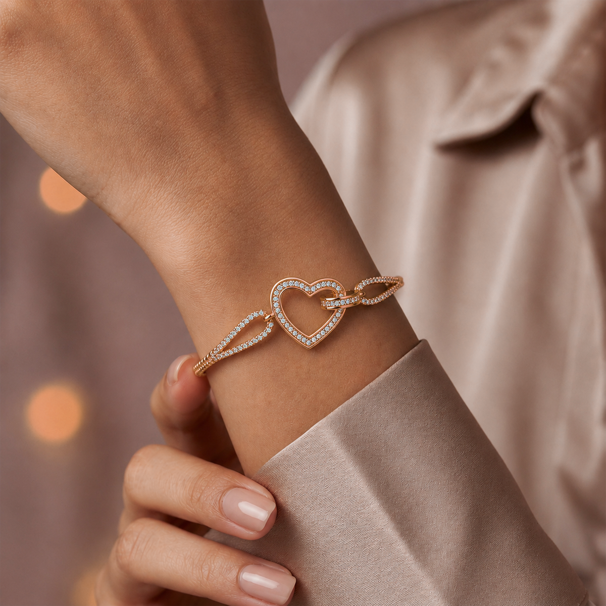 Seraphine Linked Heart Bracelet GWB 177