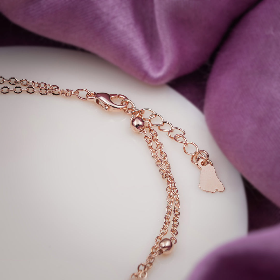 Interlocking Double Circle Dual Layer Anklet GWA-13