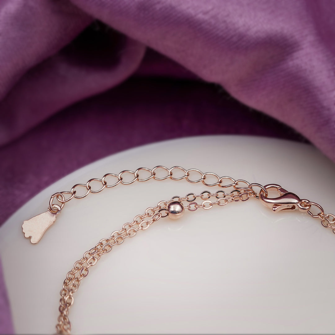 Tree of Life Halo Dual Layer Charm Anklet GWA-11