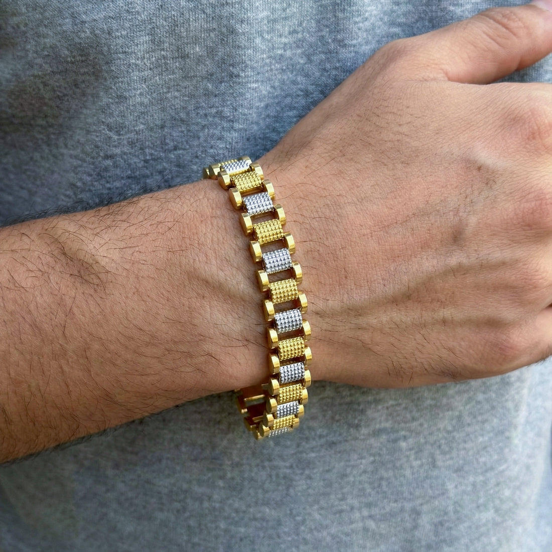 Regal Dual-Tone Men’s Bracelet GMB-7