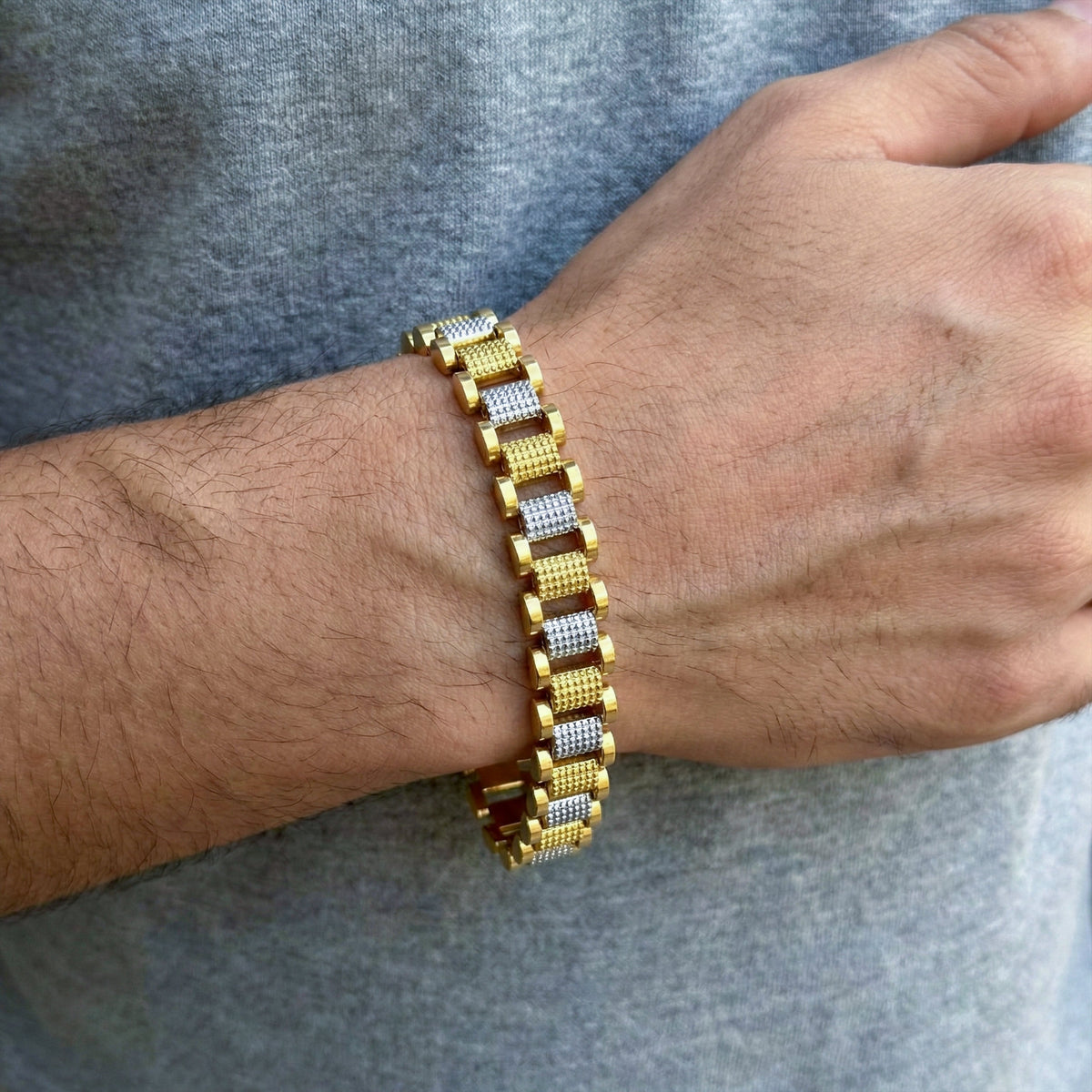 Regal Dual-Tone Men’s Bracelet GMB-7