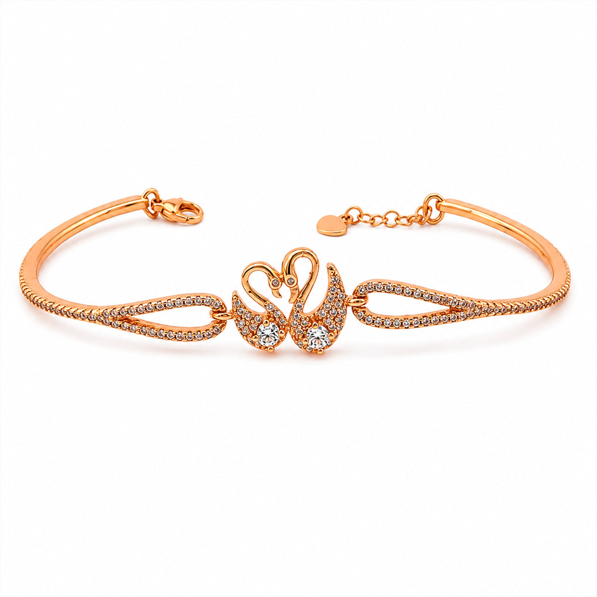 Amora Twin Swan Crystal Bracelet GWB 186