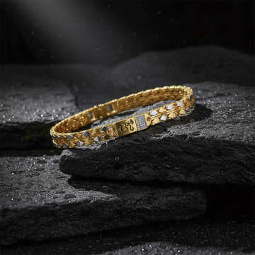 Divine Om Dual-Tone Men’s Bracelet GMB-11