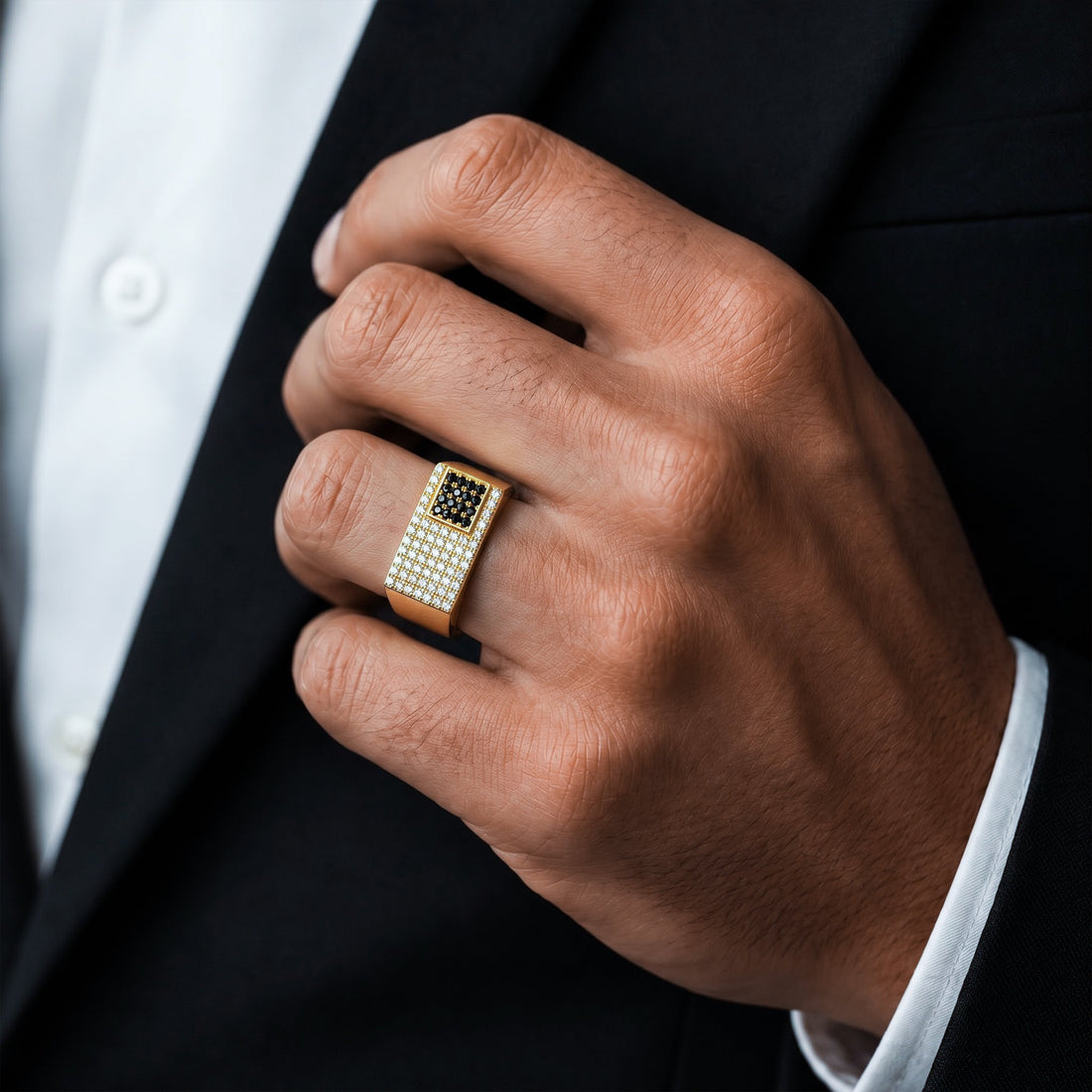 Onyx Contrast Men’s Ring GMR 43