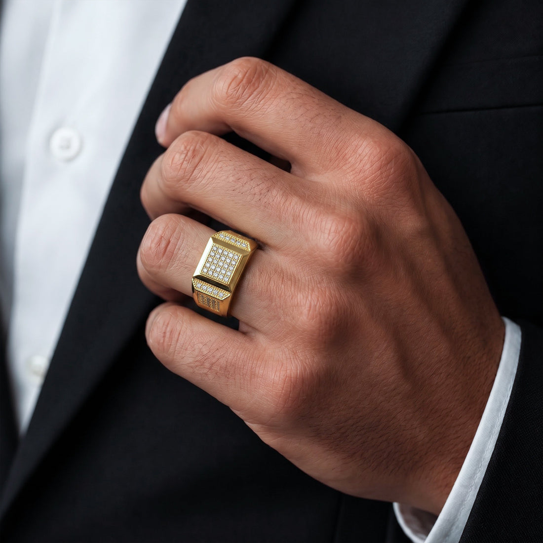 Fortress Square Men’s Ring GMR 44