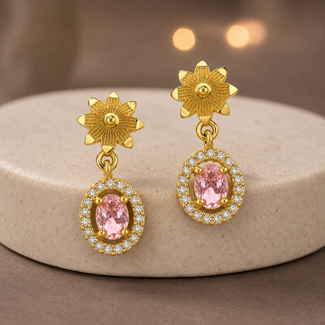 Flora Blush Oval Drop Earrings GWE 278