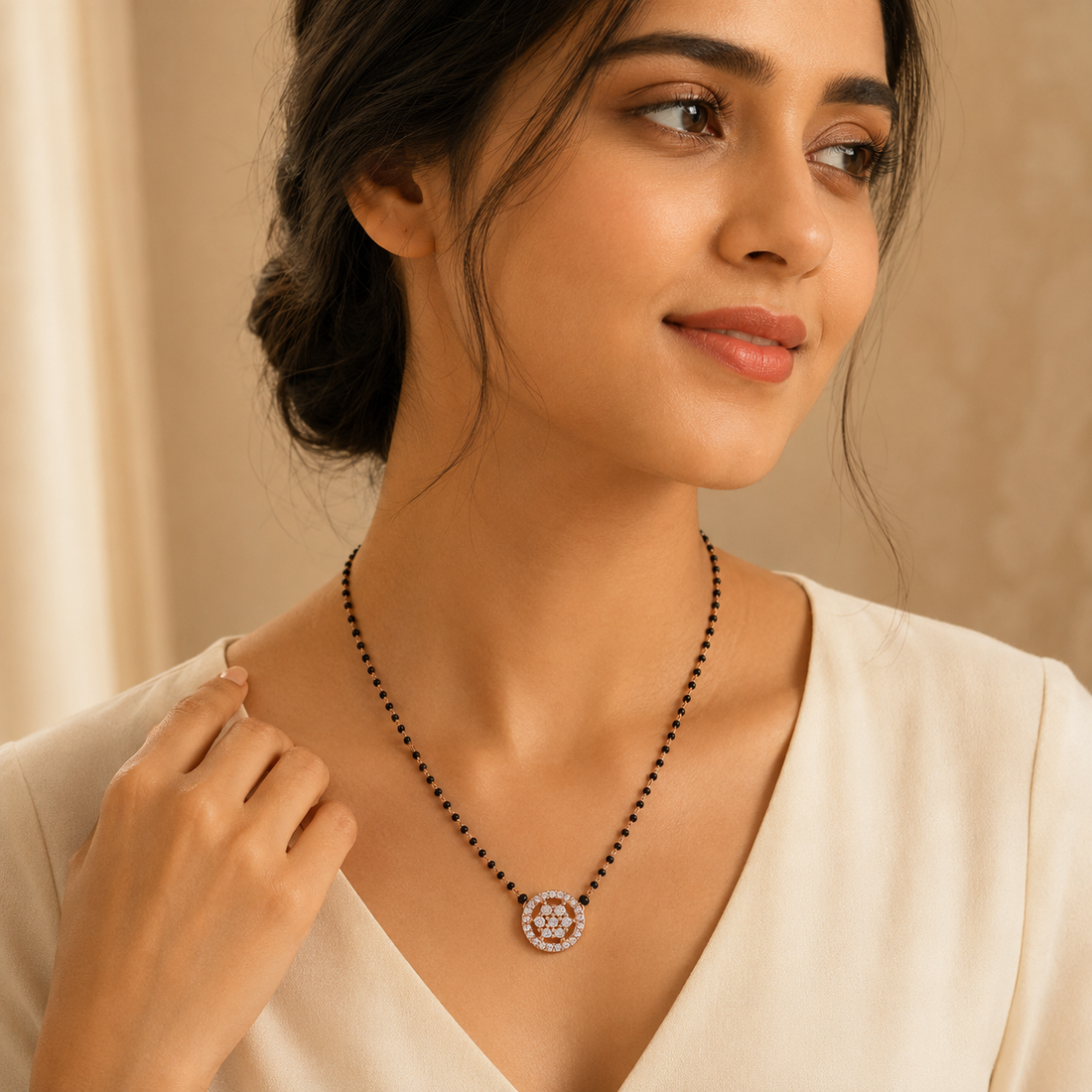 Roselle Crystal Halo Women’s Mangalsutra GWM 5