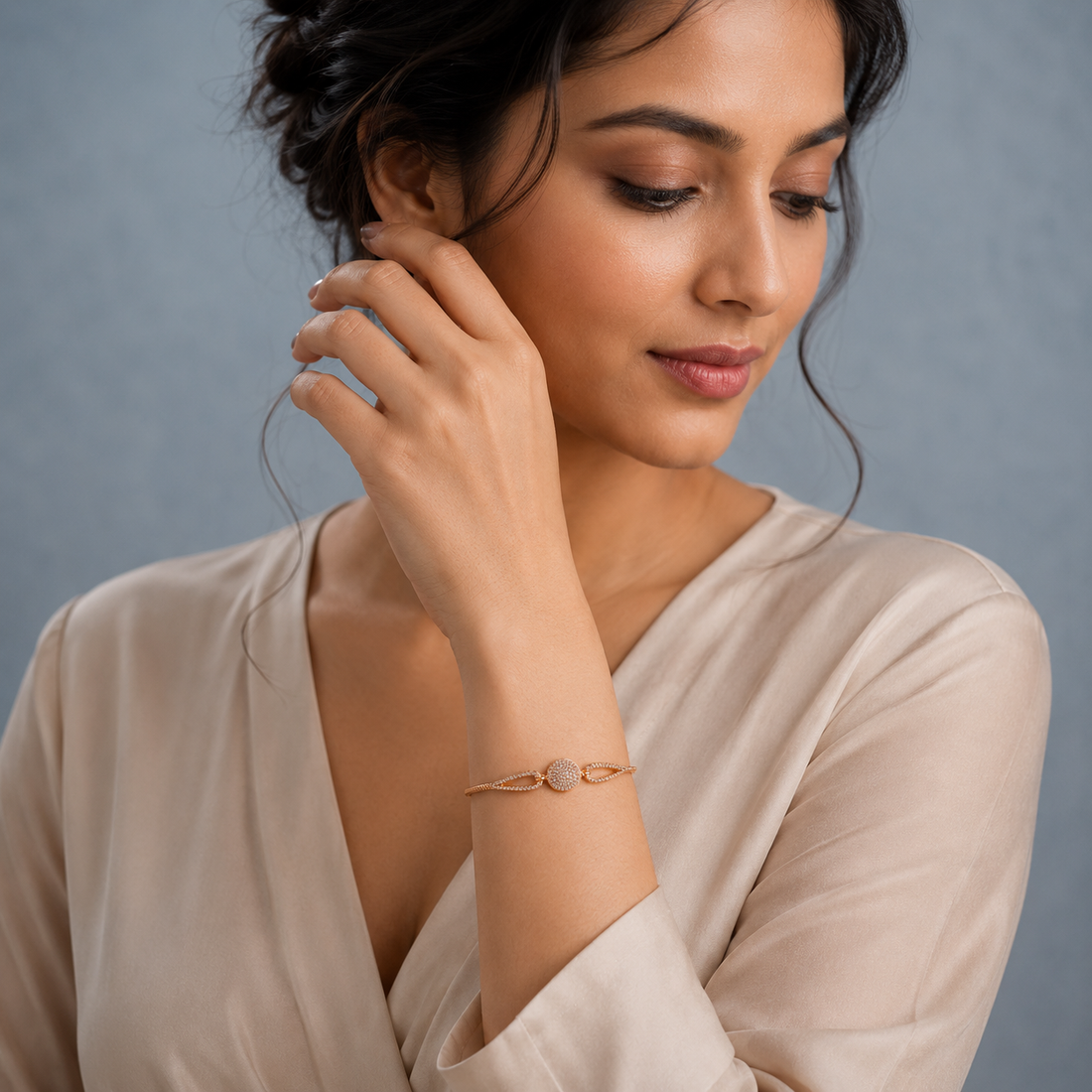 Aurelia Halo Rose Gold Bracelet GWB 175