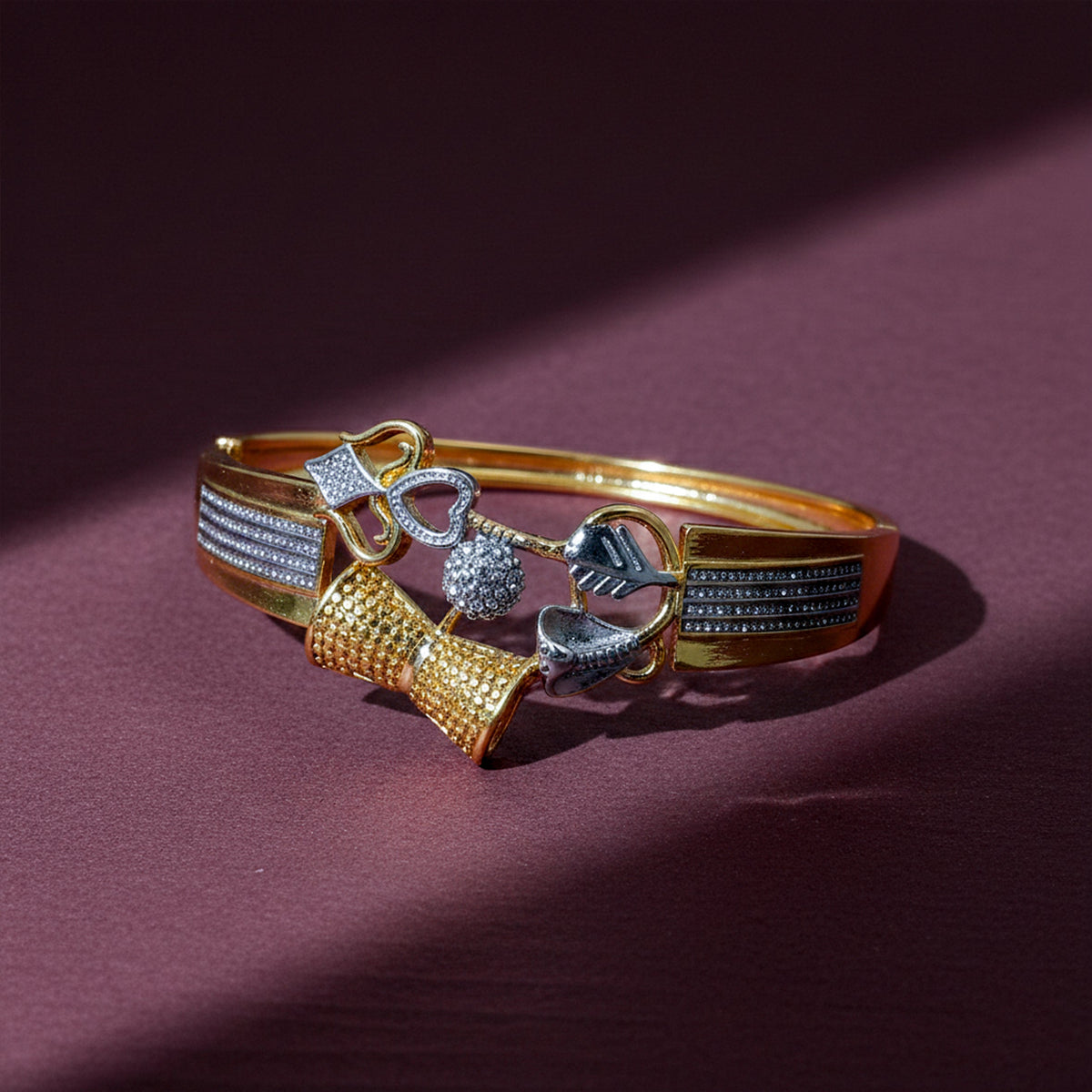 Royal Bow Dual-Tone Men’s Kada GMK-1