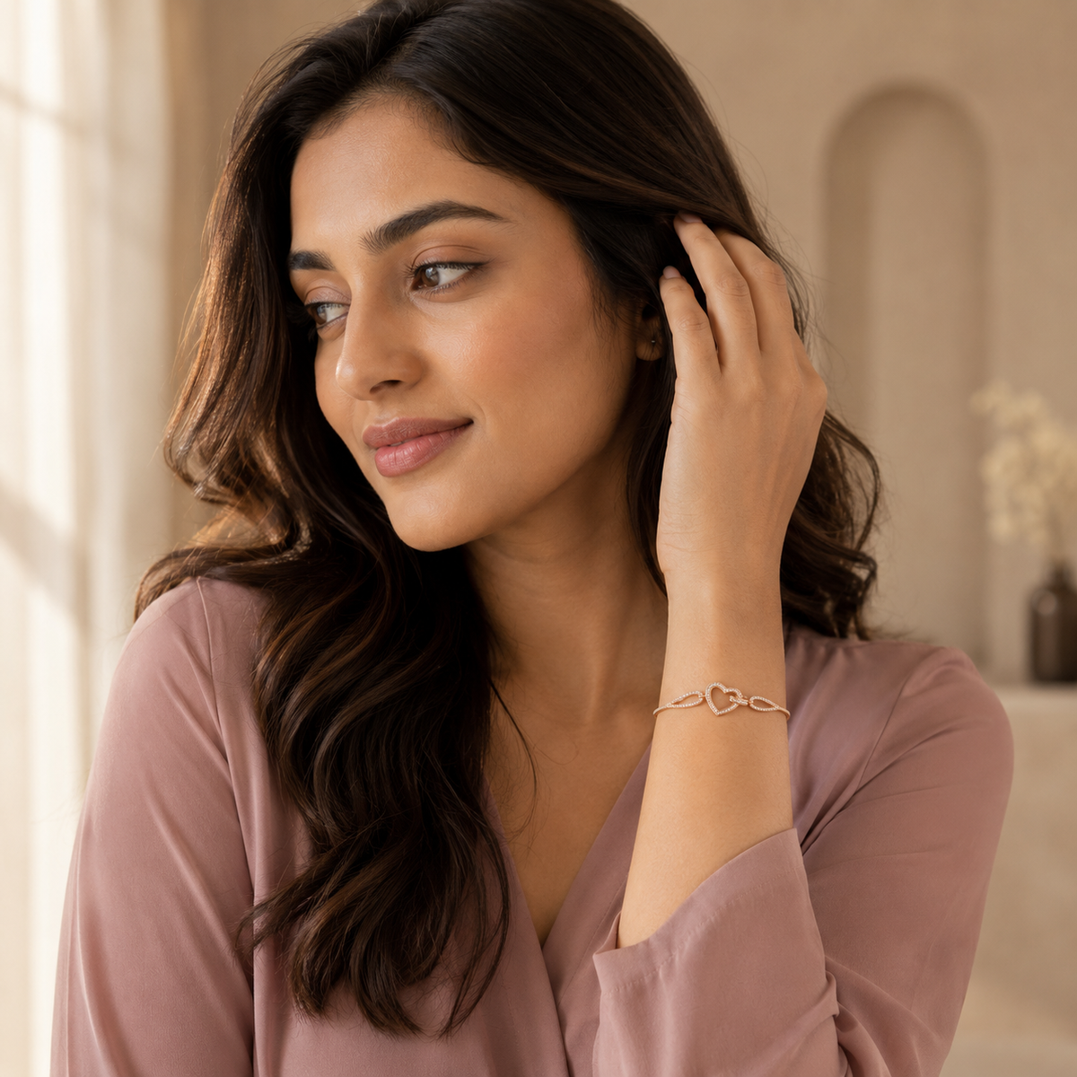 Seraphine Linked Heart Bracelet GWB 177