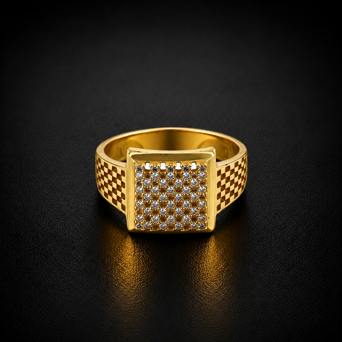 Checker Grid Men’s Ring GMR 56