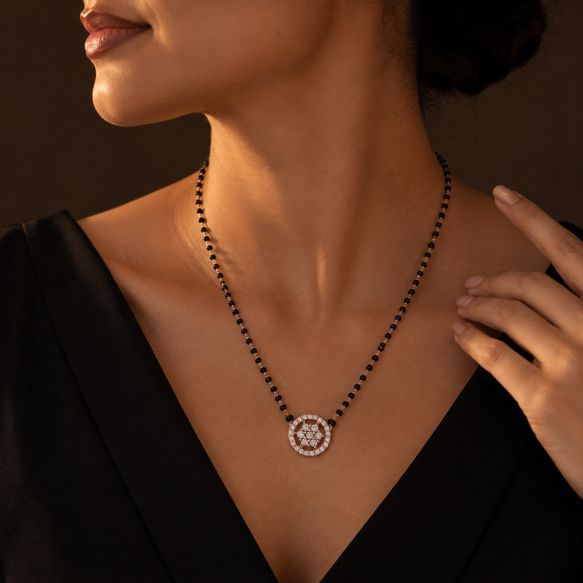 Roselle Crystal Halo Women’s Mangalsutra GWM 5