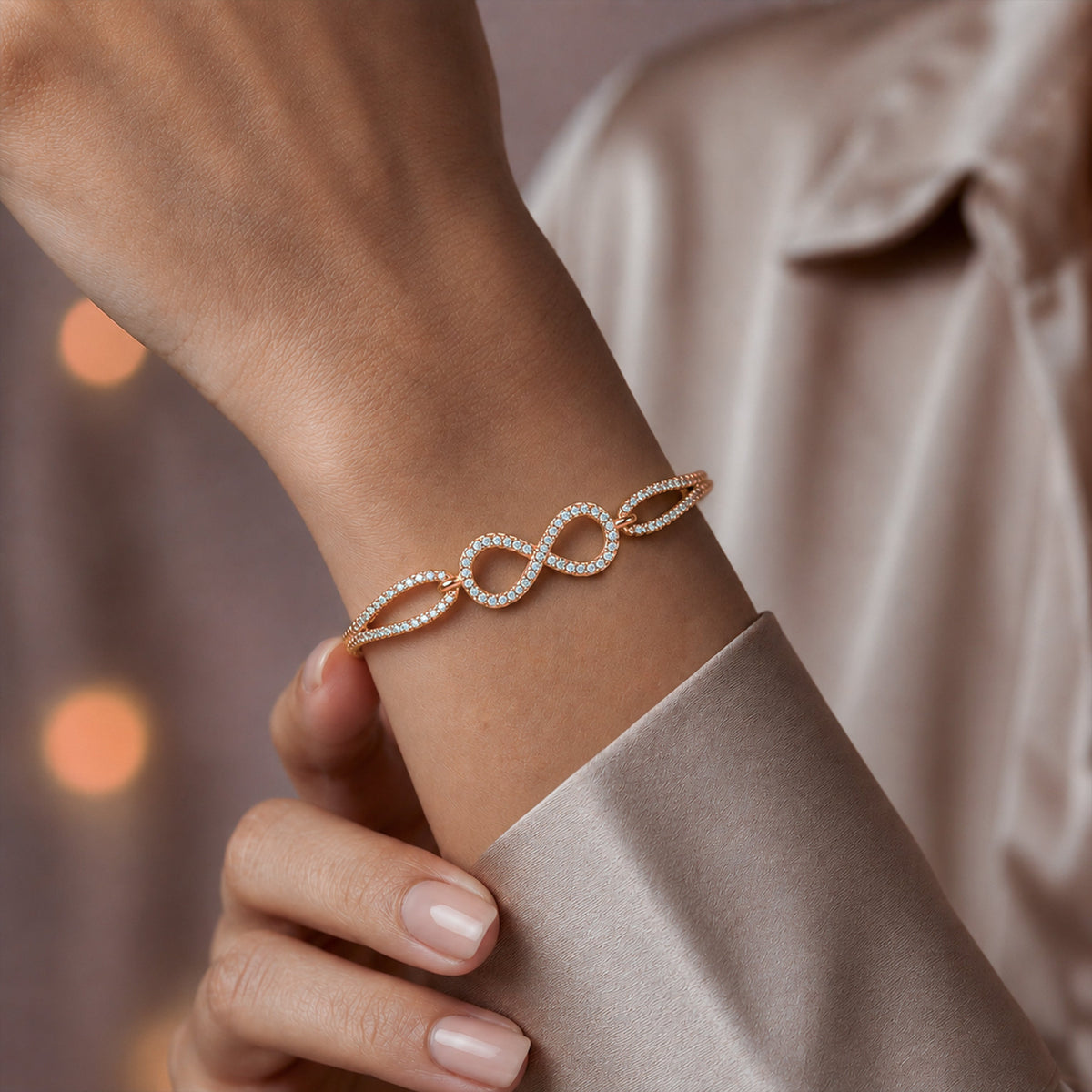 Eterna Crystal Infinity Bracelet GWB 179