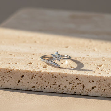 Celestial Star Cluster Bypass Wrap Ring GWR-80