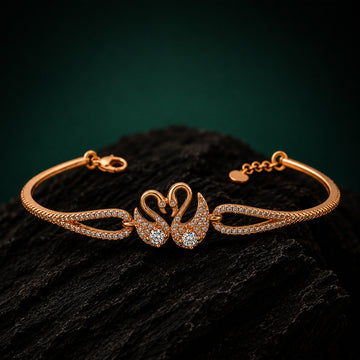 Amora Twin Swan Crystal Bracelet GWB 186