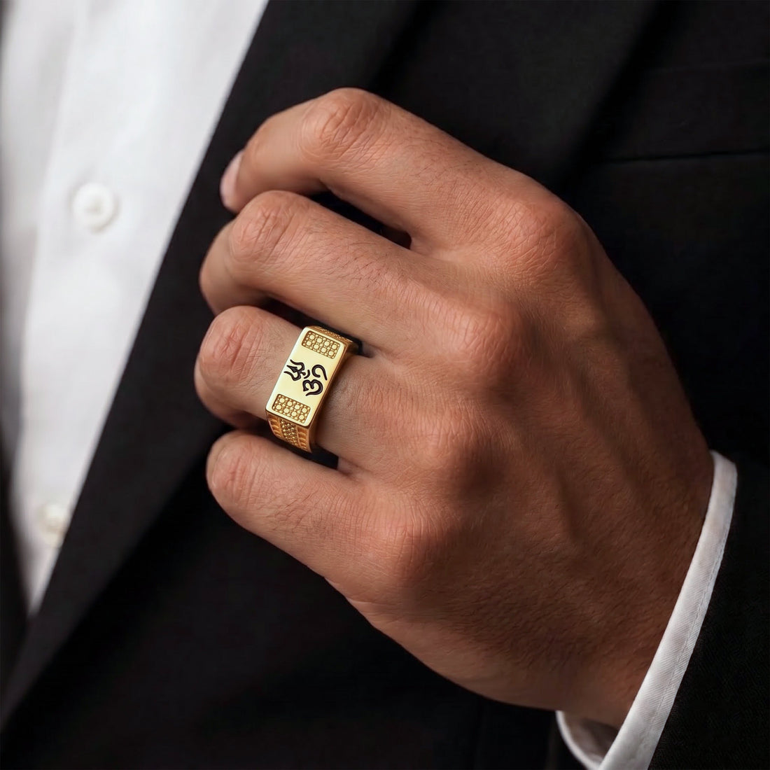Mahadev Om Men’s Ring GMR 35