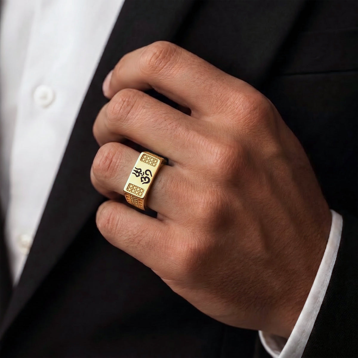 Mahadev Om Men’s Ring GMR 35