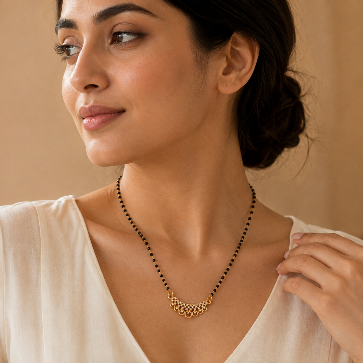 Aurelia Crystal Crescent Women’s Mangalsutra GWM 18