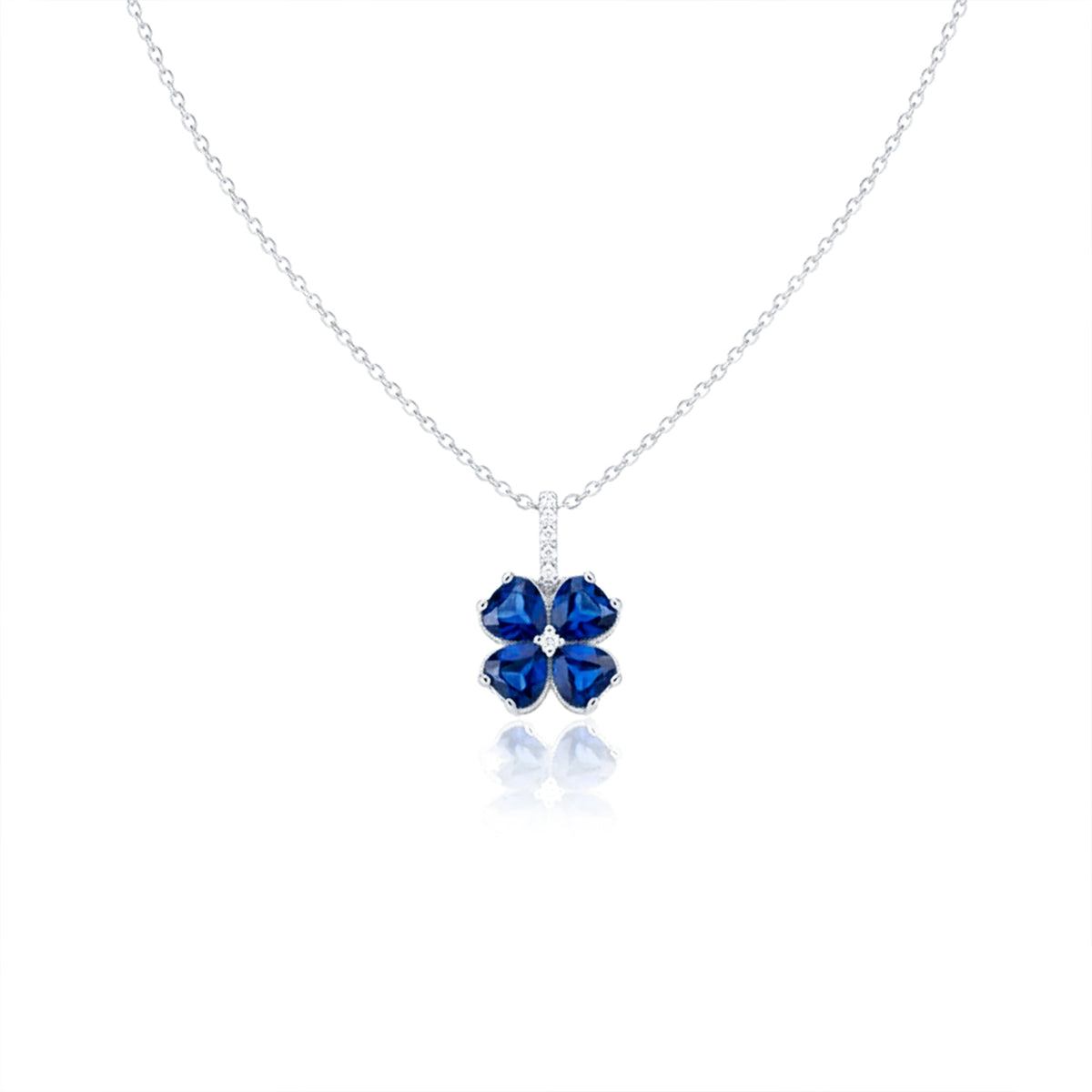 Sapphire Clover Women’s Necklace GWN 162