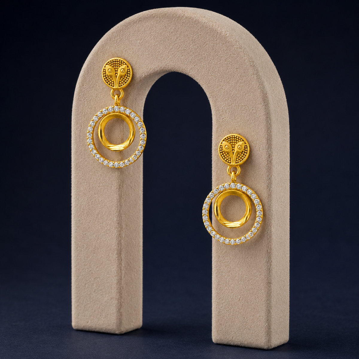 Calyra Crystal Orbit Drop Earrings GWE 297