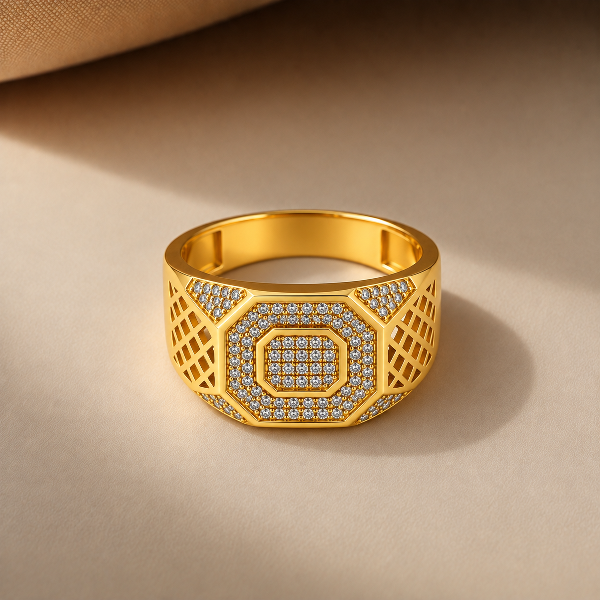 Octagon Lattice Men’s Ring GMR 54