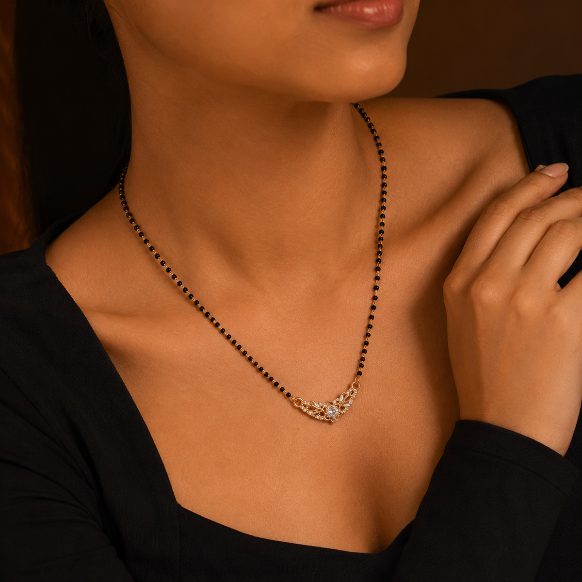 Aurevia Crystal Blossom Women’s Mangalsutra GWM 17