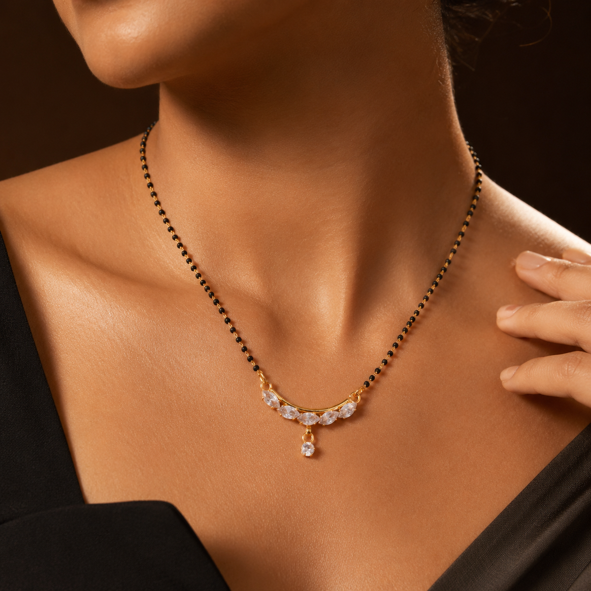 Celeste Crystal Arc Drop Women’s Mangalsutra GWM 4