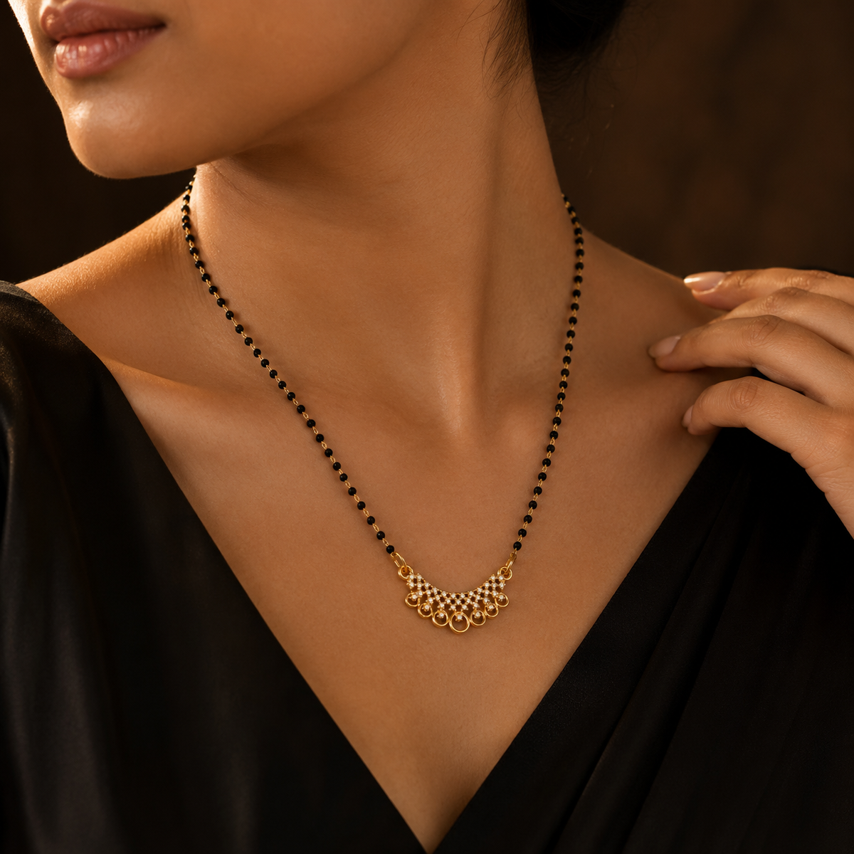 Aurelia Crystal Crescent Women’s Mangalsutra GWM 18