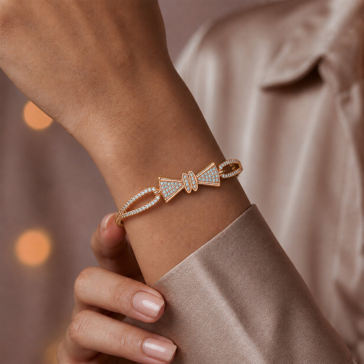 Rosalie Crystal Bow Bracelet GWB 185