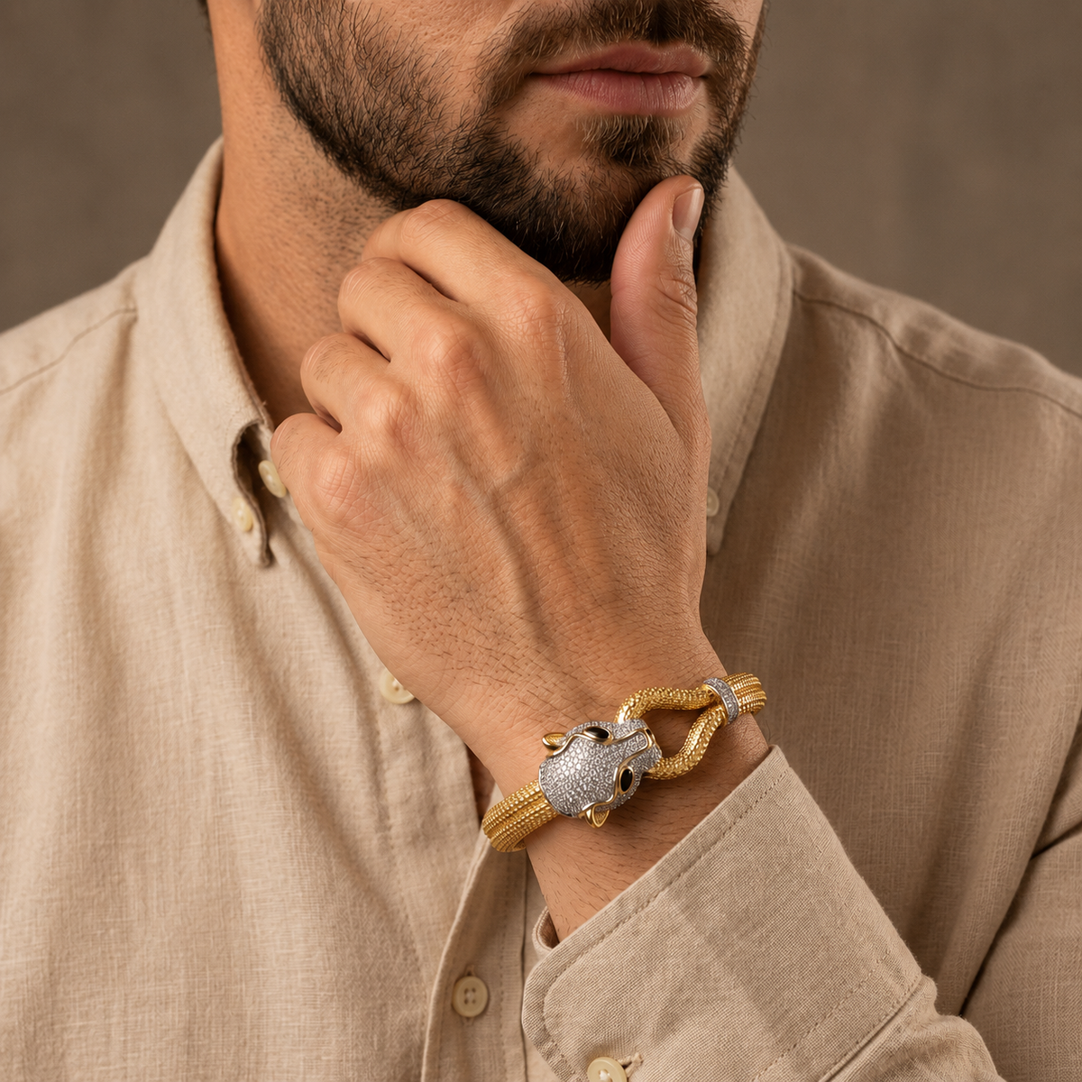 Majestic Leopard Men’s Kada GMK-4