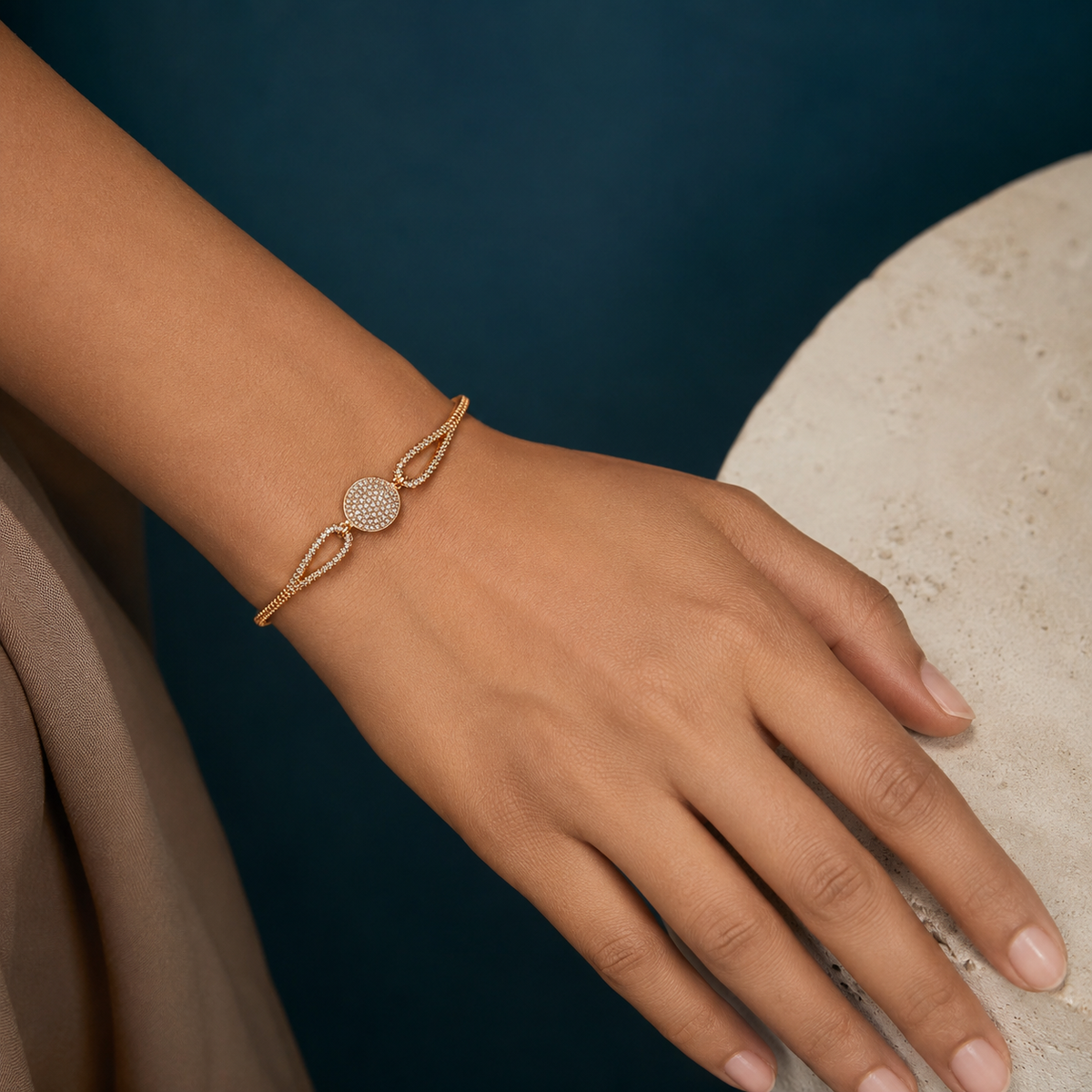 Aurelia Halo Rose Gold Bracelet GWB 175