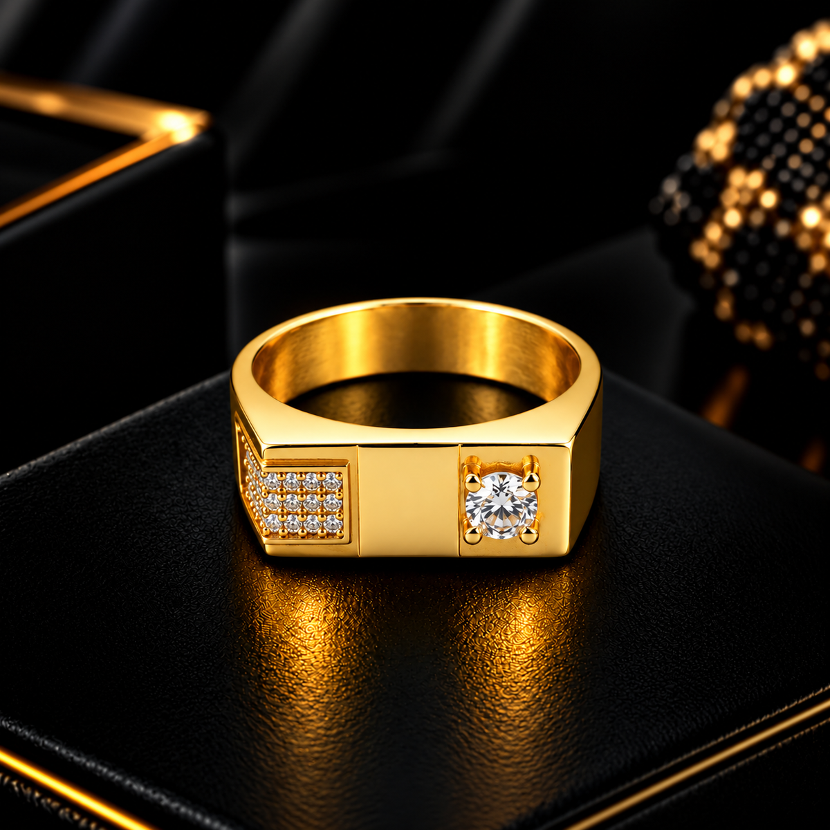Solitaire Accent Men’s Ring GMR 61