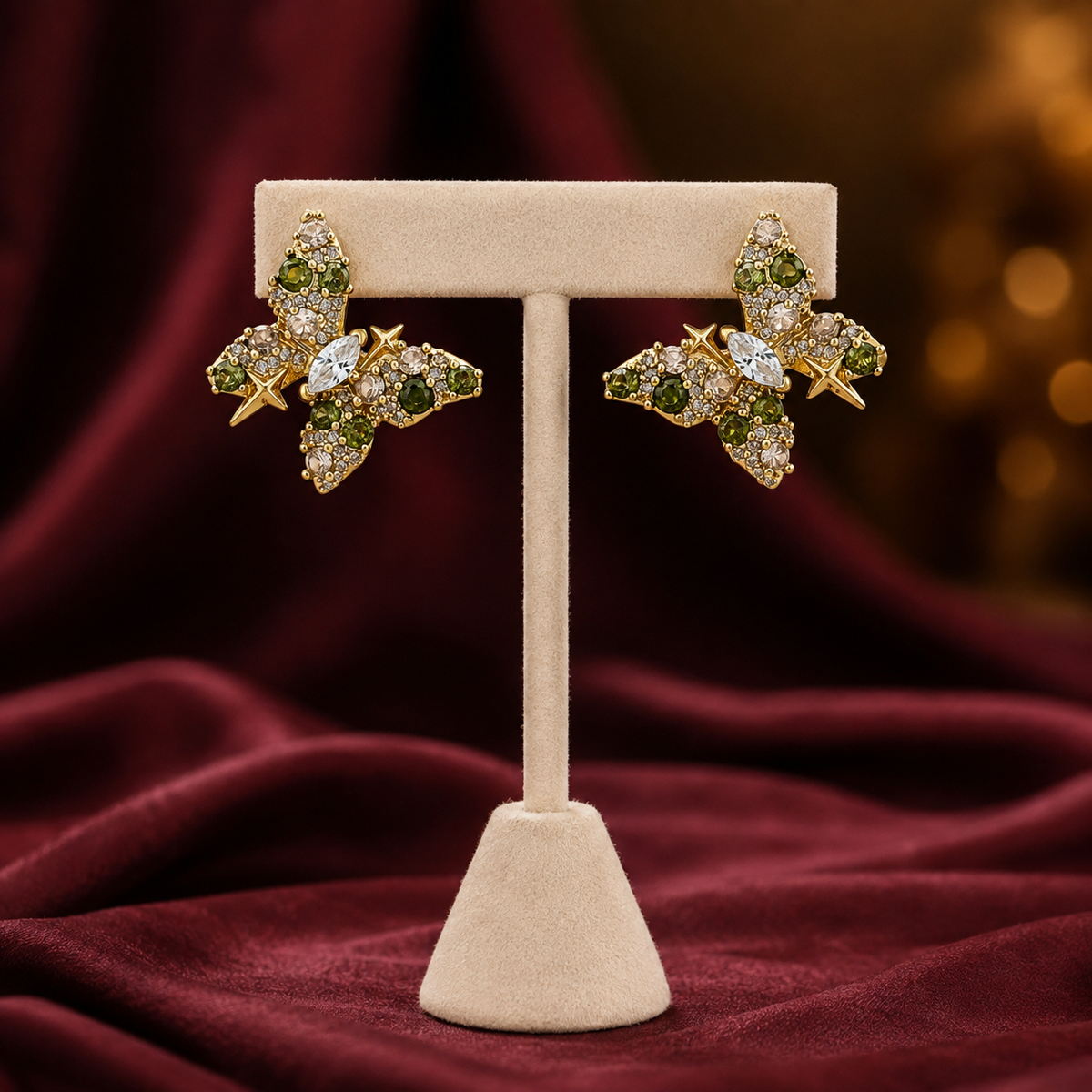 Flora Shine Vintage Butterfly Studs GWE -146