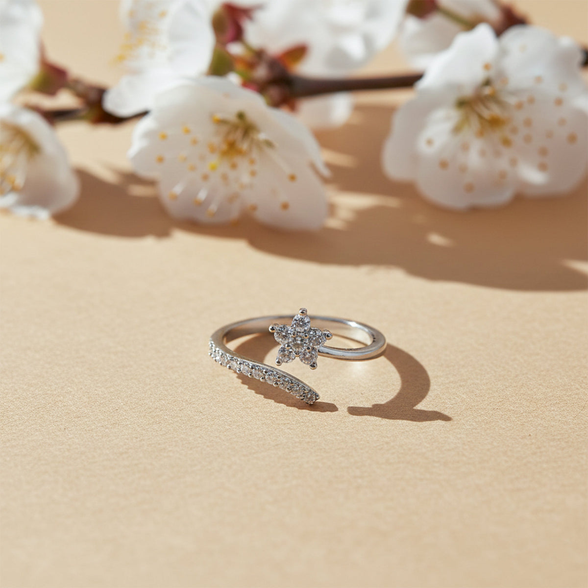 Celestial Star Cluster Bypass Wrap Ring GWR-80