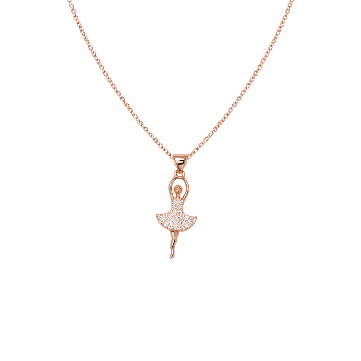 Graceful Ballerina Crystal Pendant Necklace GWN -6