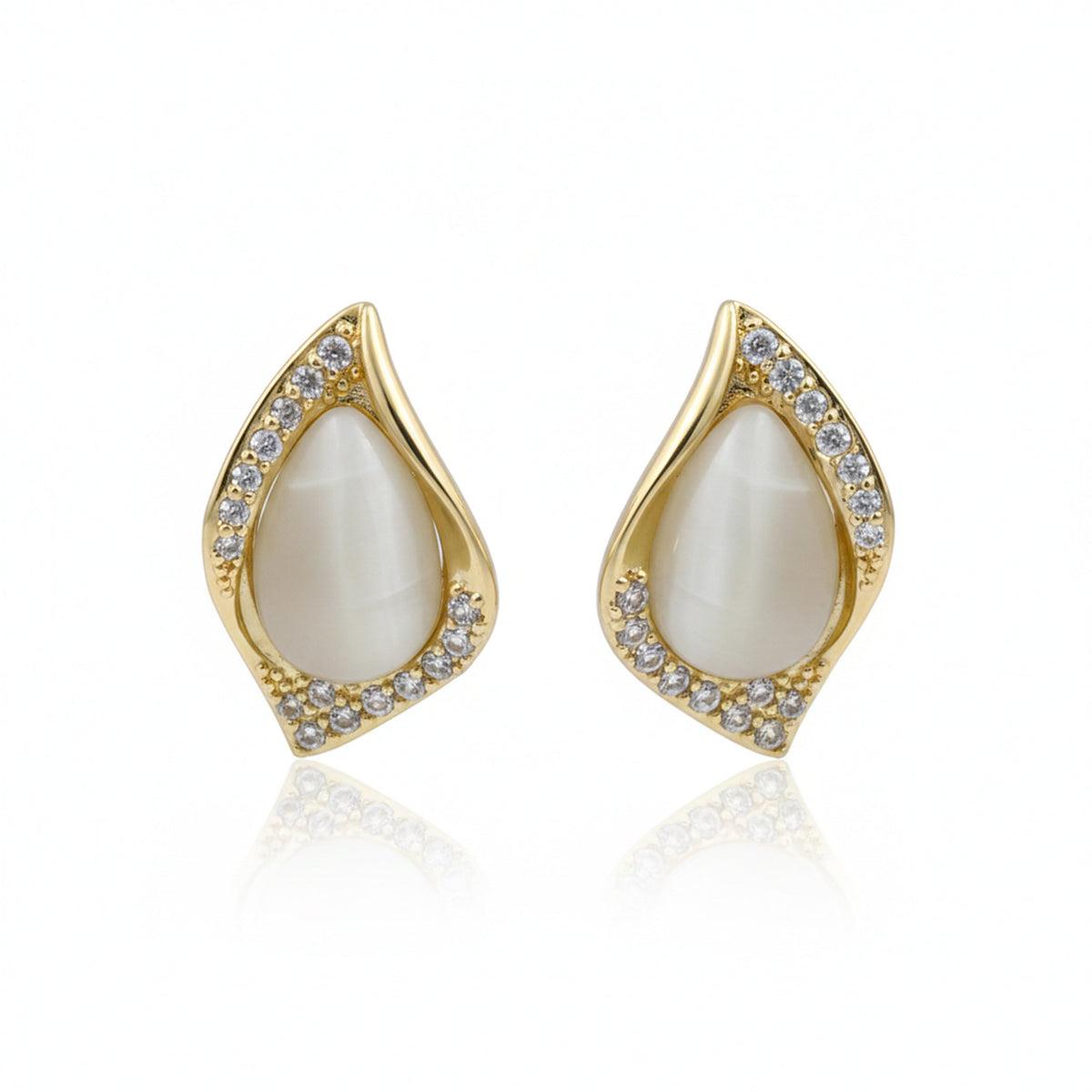 Classic Water Drop Opal Stud Earrings GWE -142