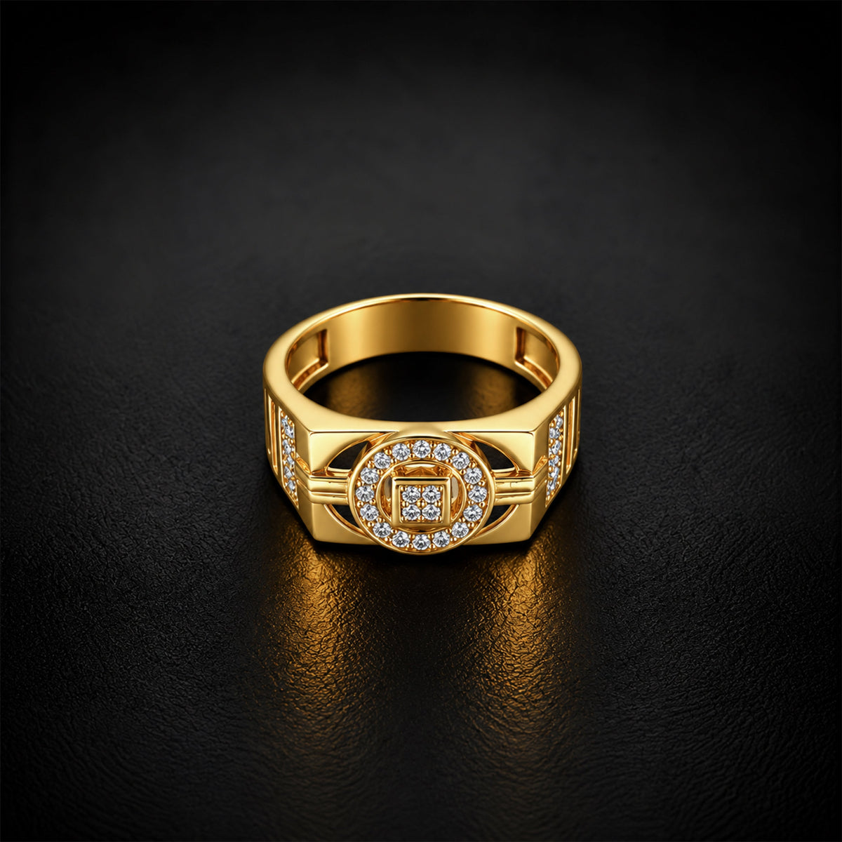 Orbit Frame Stone Men’s Ring GMR 63