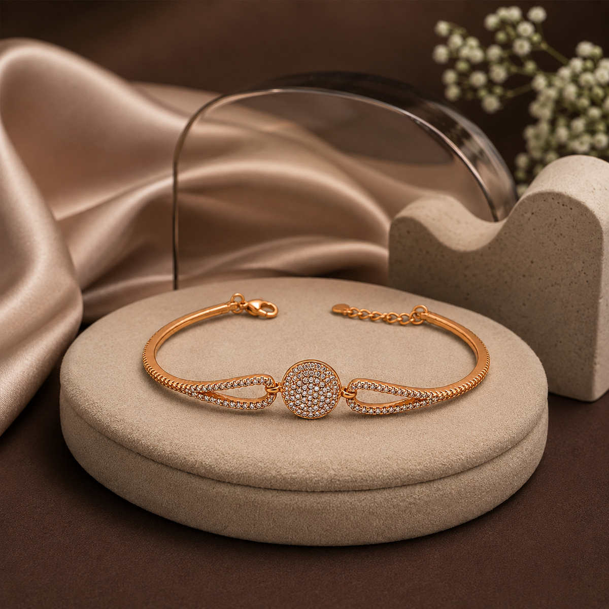 Aurelia Halo Rose Gold Bracelet GWB 175
