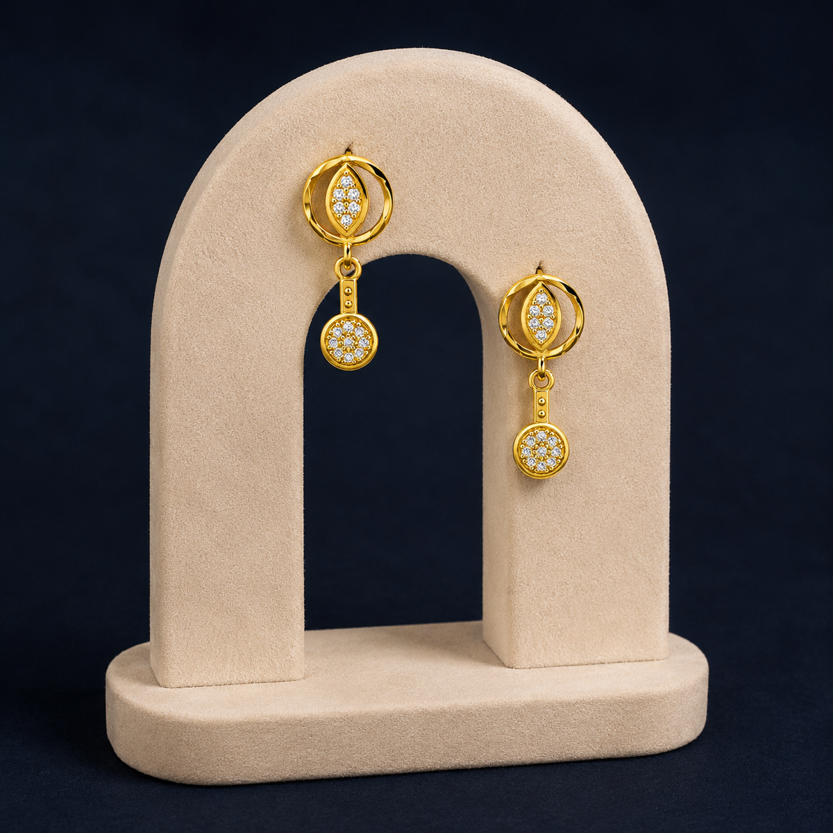Elara Orbit Crystal Drop Earrings GWE 288