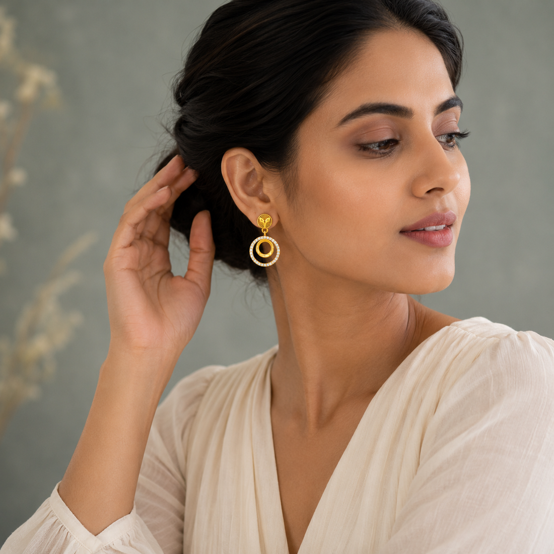 Calyra Crystal Orbit Drop Earrings GWE 297