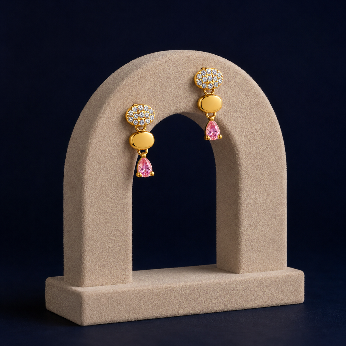 Elowen Pink Dewdrop Earrings GWE 305