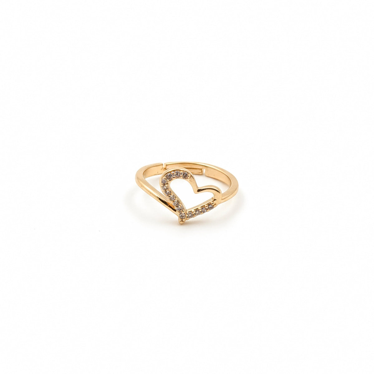 Shimmering Pave Open Heart Wrap Ring GWR-15