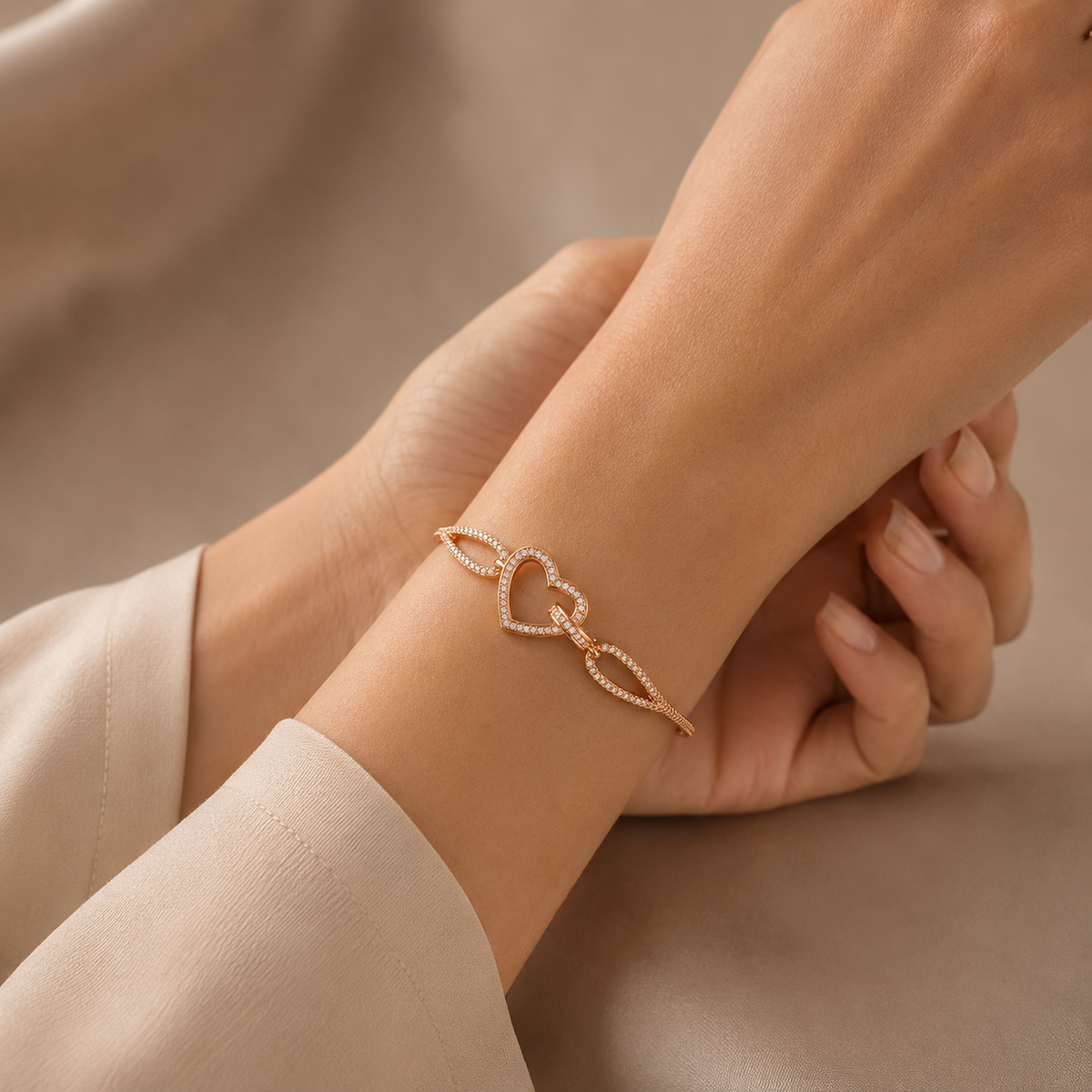 Seraphine Linked Heart Bracelet GWB 177