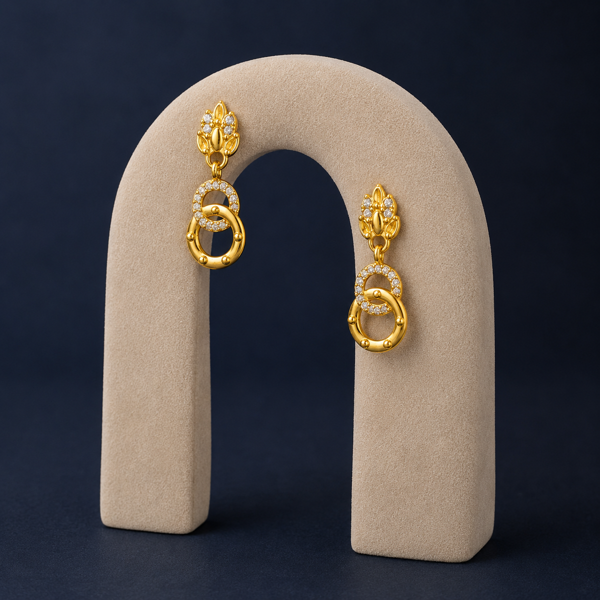 Celeste Twin Circle Drop Earrings GWE 283