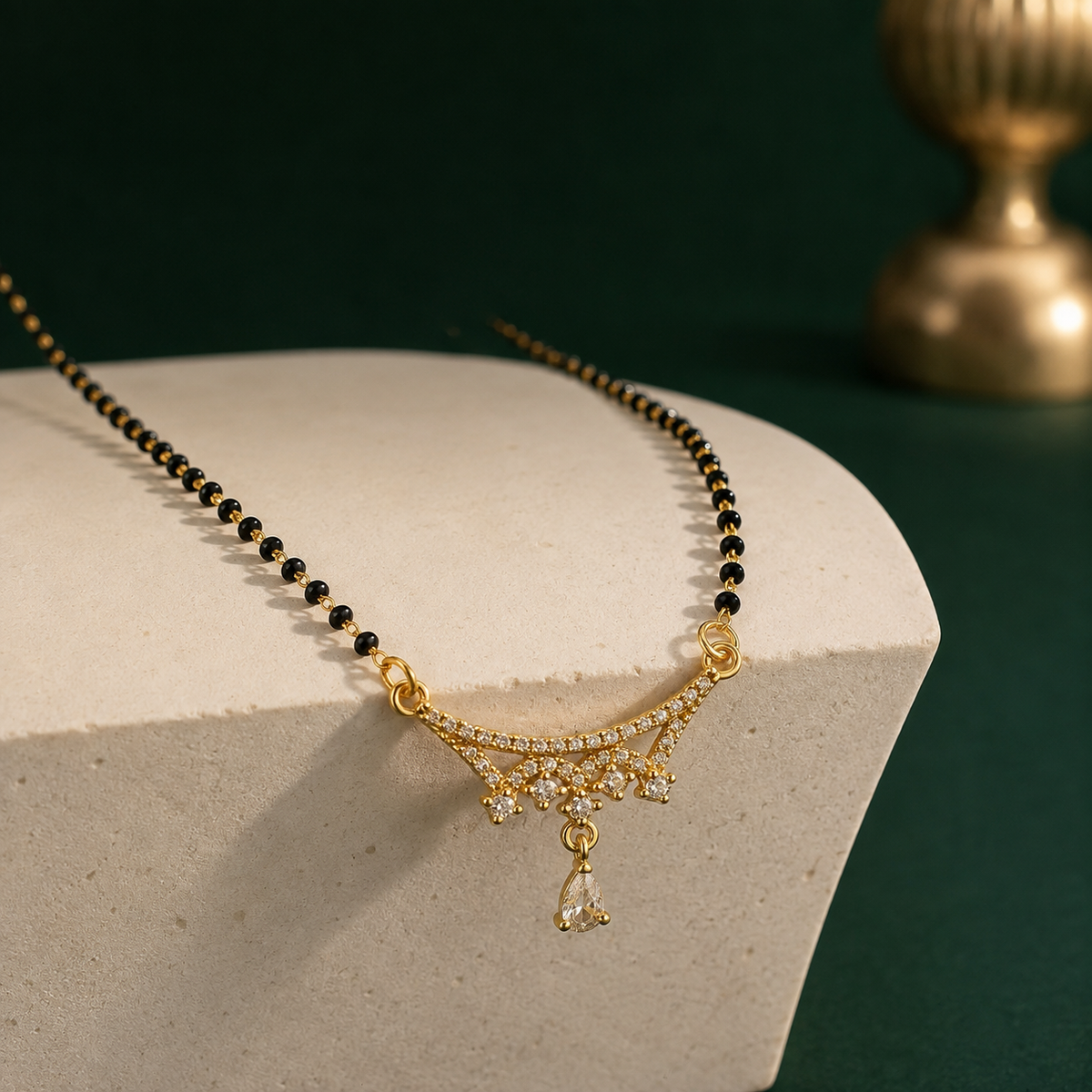 Aurevia Crystal Draped Teardrop Women’s Mangalsutra GWM 34