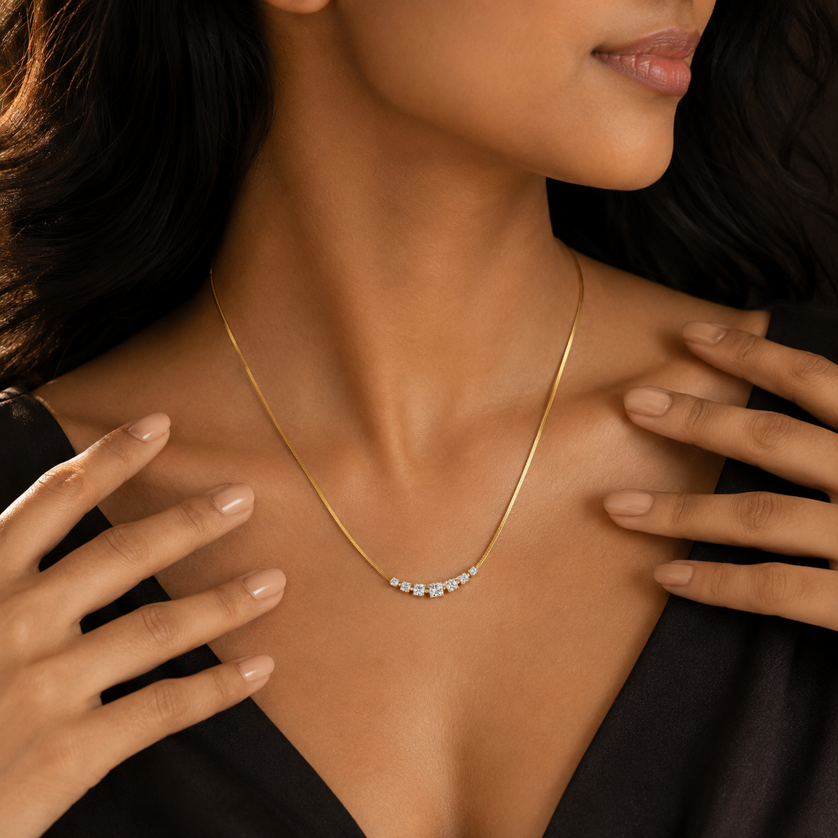 Celeste Square Women’s Necklace GWN 128