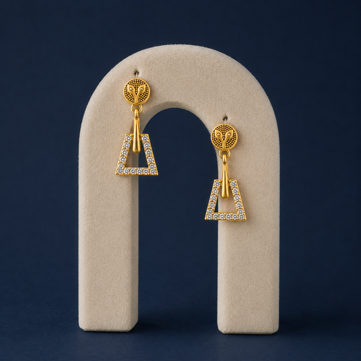 Arden Crystal Triangle Drop Earrings GWE 284