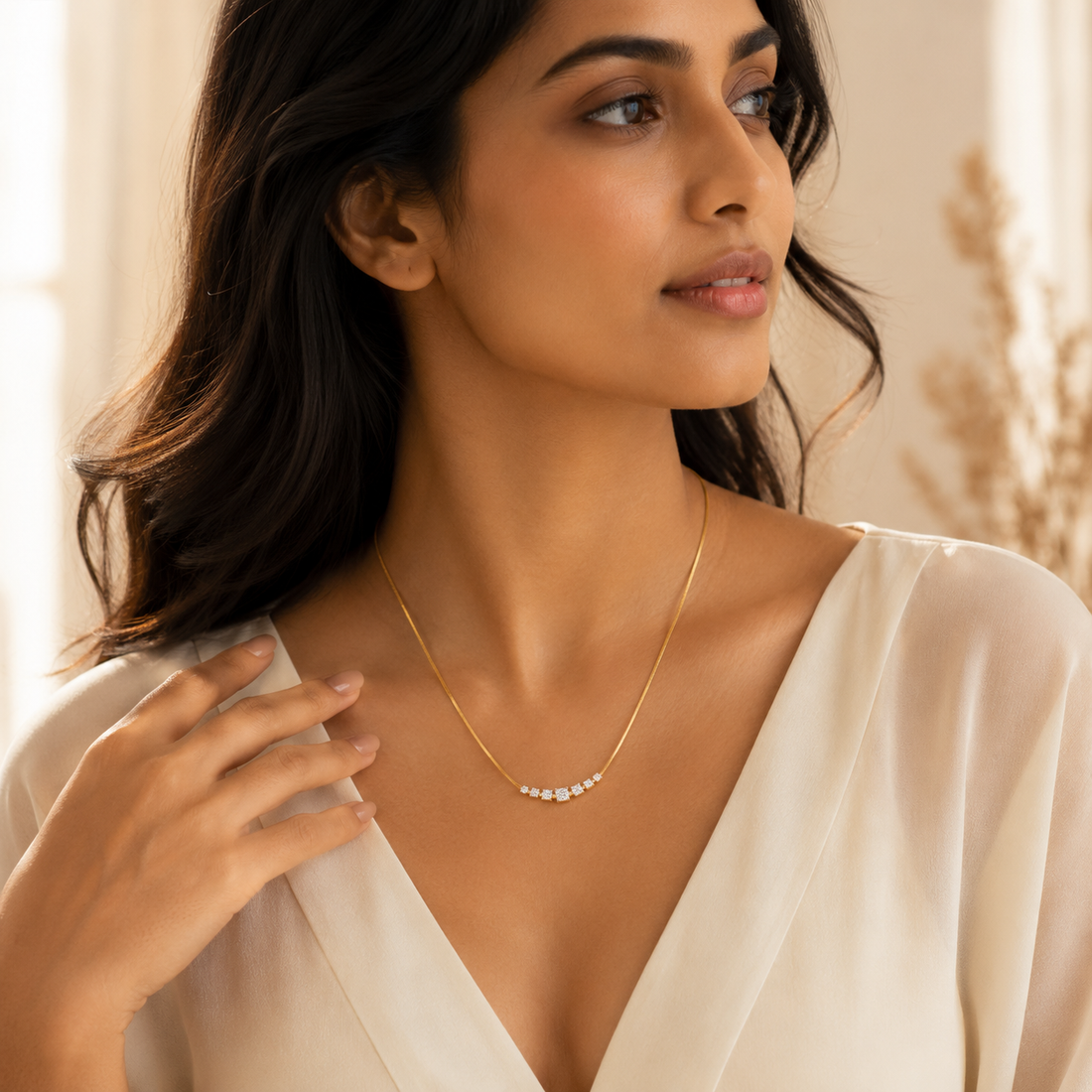 Celeste Square Women’s Necklace GWN 128