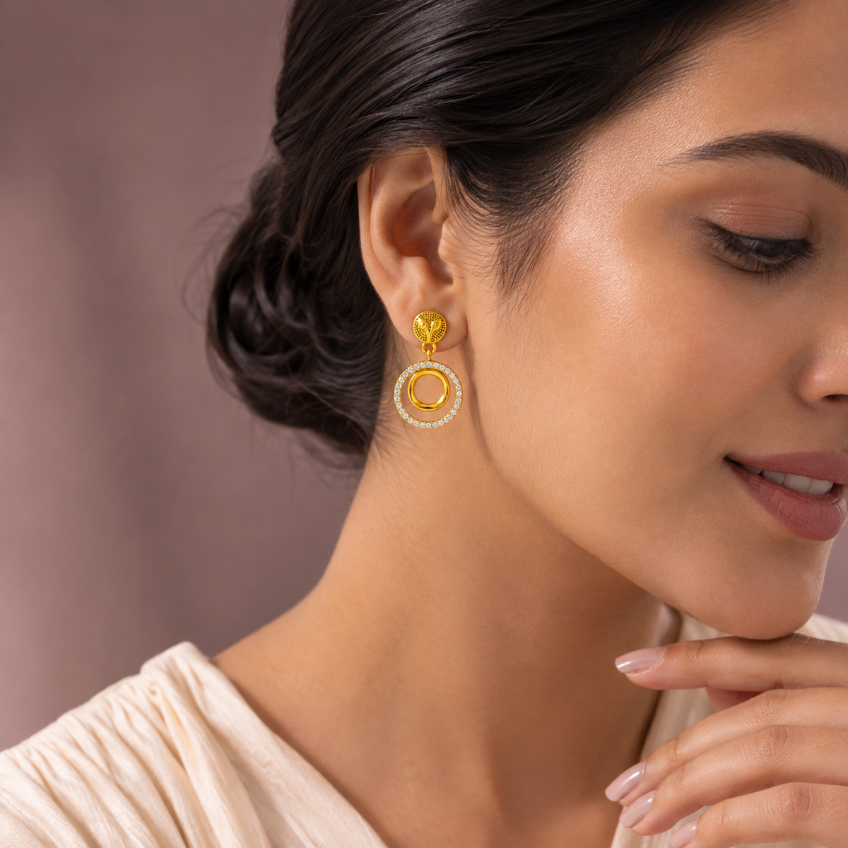 Calyra Crystal Orbit Drop Earrings GWE 297