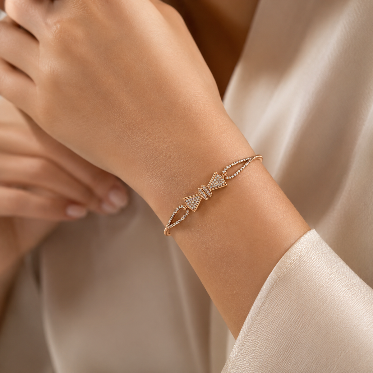 Rosalie Crystal Bow Bracelet GWB 185
